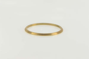 14K Vintage NOS 1950's Grooved Stackable Band Ring Size 12.25 Yellow Gold