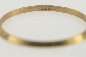 14K Vintage NOS 1950's Grooved Wedding Band Ring Size 11.75 Yellow Gold