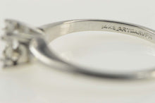 Load image into Gallery viewer, 14K Vintage NOS 1950&#39;s Engagement 3.5mm Setting Ring Size 7.25 White Gold