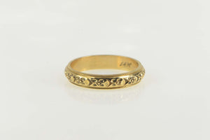 14K Vintage NOS 1950's Orange Blossom Wedding Ring Size 9 Yellow Gold