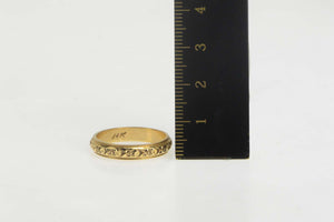 14K Vintage NOS 1950's Orange Blossom Wedding Ring Size 9 Yellow Gold