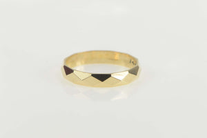 14K 3.1mm Geometric Stackable Wedding Band Ring Size 5 Yellow Gold