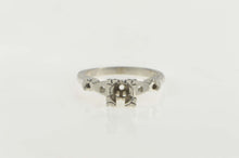 Load image into Gallery viewer, 14K Vintage NOS 1950&#39;s 5.0mm Engagement Setting Ring Size 5.75 White Gold