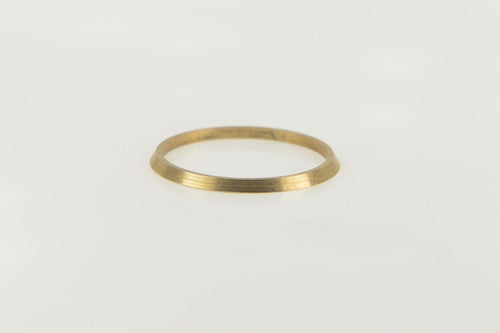 14K Vintage NOS 1950's Stackable Plain Band Ring Size 8 Yellow Gold