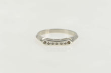 Load image into Gallery viewer, 14K Vintage NOS 1950&#39;s Seven Stone Band Setting Ring Size 6.75 White Gold