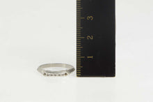 Load image into Gallery viewer, 14K Vintage NOS 1950&#39;s Seven Stone Band Setting Ring Size 6.75 White Gold