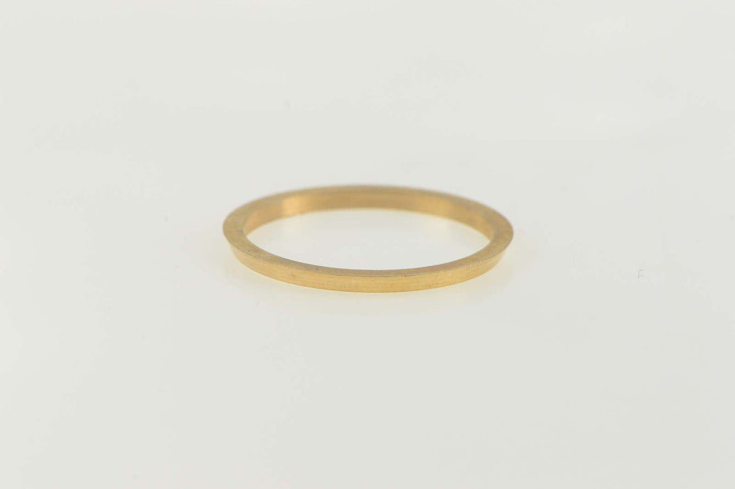 14K Vintage NOS 1950's Simple Plain Stackable Band Ring Size 6 Yellow Gold