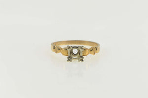 14K Vintage NOS 1950's 4.25mm Engagement Setting Ring Size 6.75 Yellow Gold