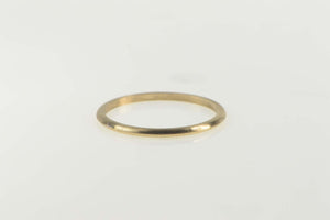 14K Vintage NOS 1950's Rounded Wedding Band Ring Size 8 Yellow Gold