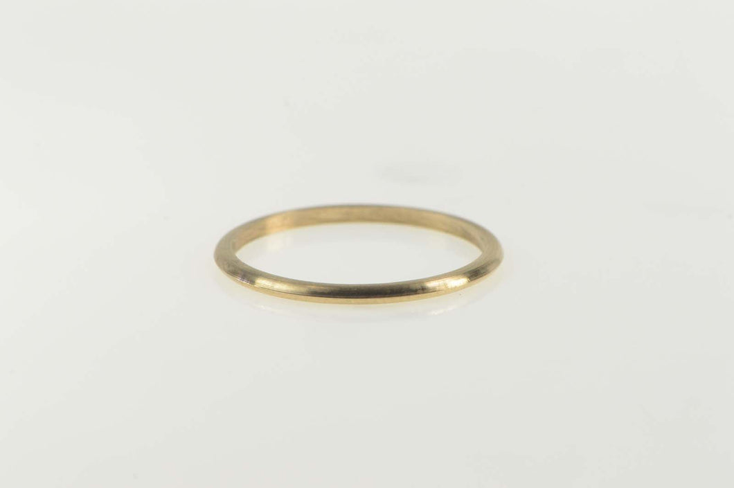 14K Vintage NOS 1950's Rounded Wedding Band Ring Size 8 Yellow Gold