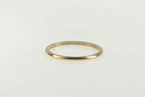 14K Vintage NOS 1950's Rounded Wedding Band Ring Size 8 Yellow Gold