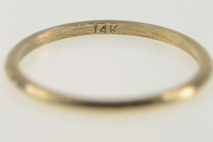 14K Vintage NOS 1950's Rounded Wedding Band Ring Size 8 Yellow Gold