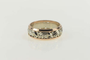 14K Vintage NOS 1950's Wavy Pattern Band Ring Size 5.5 Yellow Gold