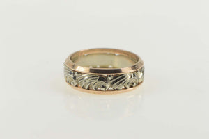 14K Vintage NOS 1950's Wavy Pattern Band Ring Size 5.5 Yellow Gold