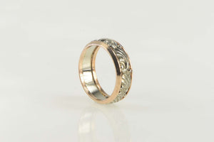 14K Vintage NOS 1950's Wavy Pattern Band Ring Size 5.5 Yellow Gold