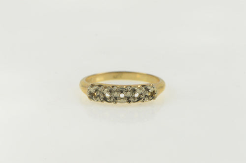 14K Vintage NOS 1950's Wedding Band Setting Ring Yellow Gold