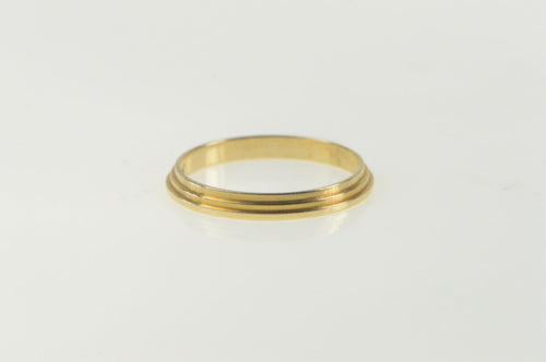 14K Vintage NOS 1950's Stackable Plain Band Ring White Gold