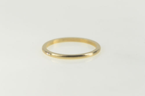 14K Vintage NOS 1950's Rounded Wedding Band Ring Yellow Gold