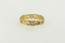 Load image into Gallery viewer, 14K Vintage NOS 1950&#39;s Floral Scroll Wedding Band Ring Yellow Gold