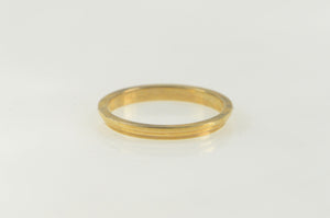 14K Vintage NOS 1950's Grooved Pattern Band Ring Yellow Gold