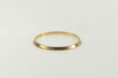 14K Vintage NOS 1950's Stackable Plain Band Ring Yellow Gold