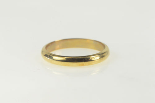 14K 3.6mm Rounded Simple Men's Wedding Band Ring Yellow Gold