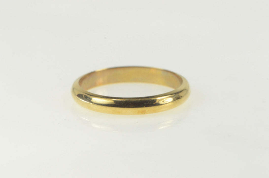 14K 3.6mm Rounded Simple Men's Wedding Band Ring Yellow Gold