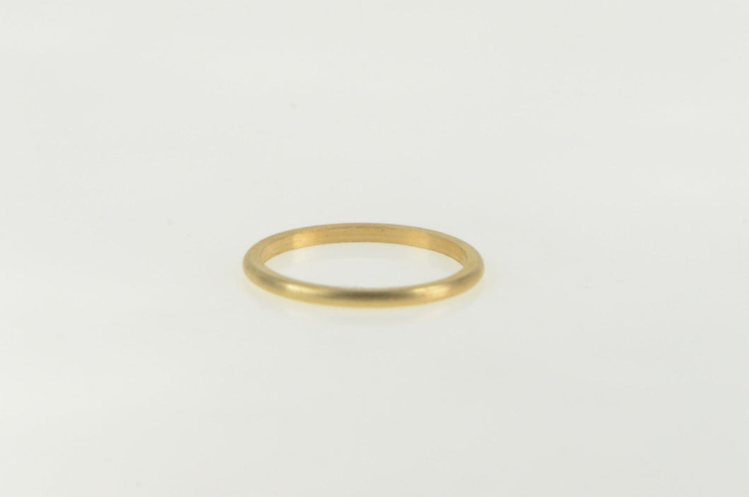 14K 1.3mm Rounded Wedding Band Ring Yellow Gold