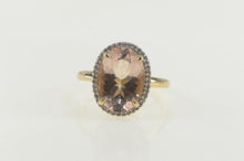 Load image into Gallery viewer, 14K 5.11 Ctw Morganite Oval Diamond Engagement Ring Yellow Gold