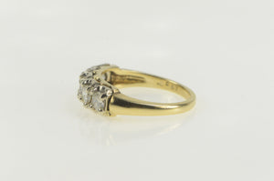 14K 1940's 1.00 Ctw Diamond Wedding Band Ring Yellow Gold