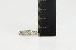 14K 1940's 1.00 Ctw Diamond Wedding Band Ring Yellow Gold