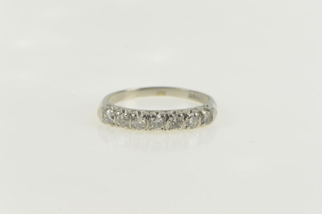 Platinum 0.50 Ctw Diamond Classic Wedding Band Ring