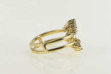 Load image into Gallery viewer, 14K 0.64 Ctw Marquise Diamond Chevron Wrap Band Ring Yellow Gold