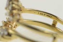Load image into Gallery viewer, 14K 0.64 Ctw Marquise Diamond Chevron Wrap Band Ring Yellow Gold