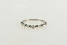 Load image into Gallery viewer, 10K Diamond Scalloped Classic Wedding Band Ring White Gold