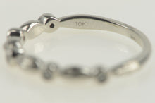Load image into Gallery viewer, 10K Diamond Scalloped Classic Wedding Band Ring White Gold