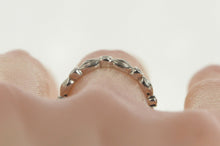 Load image into Gallery viewer, 10K Diamond Scalloped Classic Wedding Band Ring White Gold