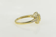 Load image into Gallery viewer, 14K 0.31 Ctw Squared Diamond Cluster Engagement Ring Yellow Gold