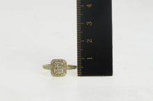 Load image into Gallery viewer, 14K 0.31 Ctw Squared Diamond Cluster Engagement Ring Yellow Gold