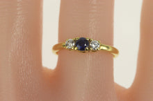 Load image into Gallery viewer, 18K 0.53 Ctw Sapphire Diamond Engagement Ring Yellow Gold