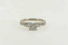 Load image into Gallery viewer, 14K 0.32 Ctw Squared Diamond Engagement Ring White Gold