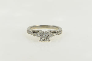 14K 0.32 Ctw Squared Diamond Engagement Ring White Gold