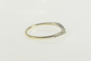 14K 0.18 Ctw Wavy Design Diamond Wedding Band Ring White Gold