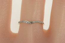 Load image into Gallery viewer, 14K 0.18 Ctw Wavy Design Diamond Wedding Band Ring White Gold
