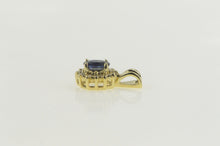 Load image into Gallery viewer, 14K 0.75 Ctw Oval Sapphire Diamond Halo Classic Earrings Yellow Gold