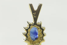 Load image into Gallery viewer, 14K 0.75 Ctw Oval Sapphire Diamond Halo Classic Earrings Yellow Gold