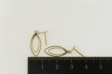 Load image into Gallery viewer, 14K Marquise Filigree Dangle Retro Statement Earrings Yellow Gold