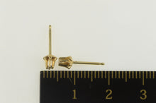 Load image into Gallery viewer, 14K Diamond Solitaire Scalloped Retro Stud Earrings Yellow Gold