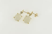 Load image into Gallery viewer, 10K Oval Natural Opal Retro Dangle Statement Earrings Yellow Gold