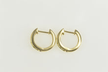 Load image into Gallery viewer, 14K Princess Peridot Squared Statement Hoop Earrings Yellow Gold